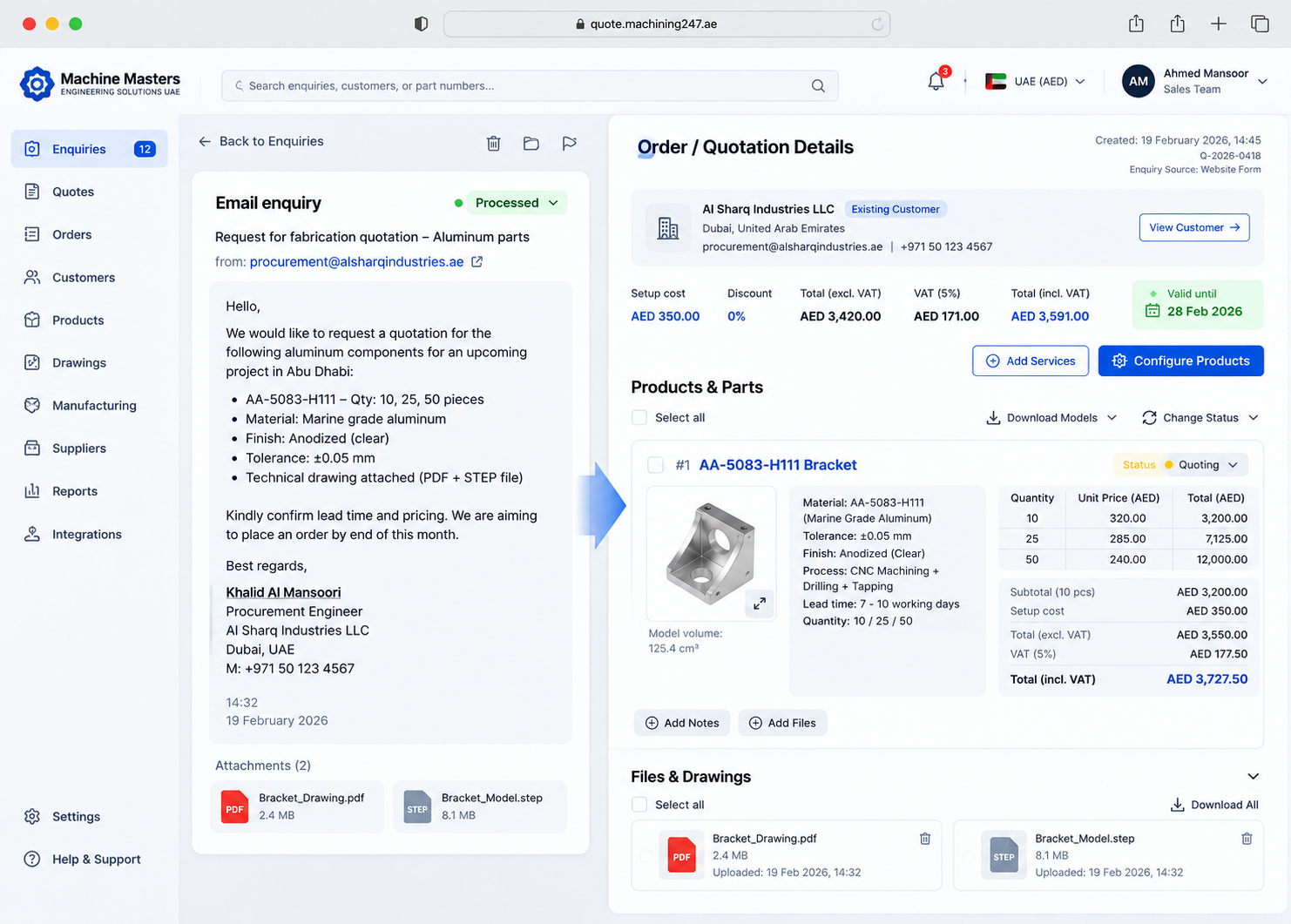 Automated Quote Request Processing